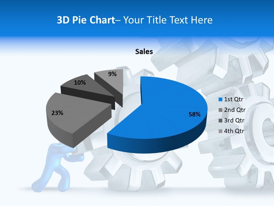 Metal Moving Pushing PowerPoint Template