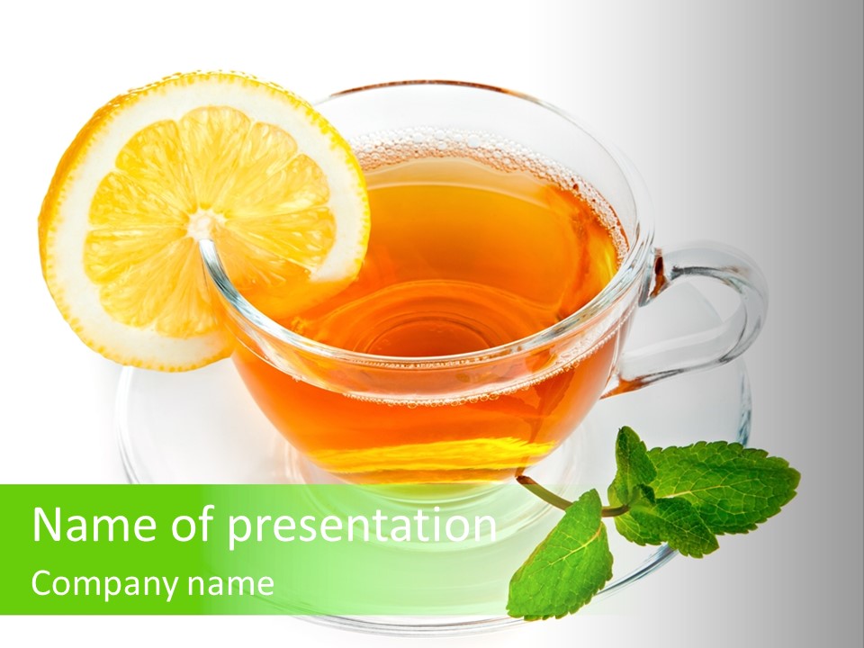 Tea Yellow Healthy Eating PowerPoint Template