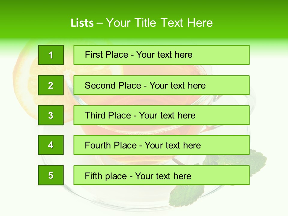 Tea Yellow Healthy Eating PowerPoint Template