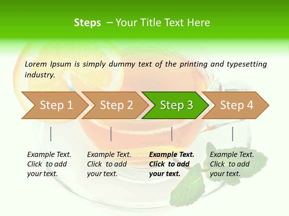 Tea Yellow Healthy Eating PowerPoint Template