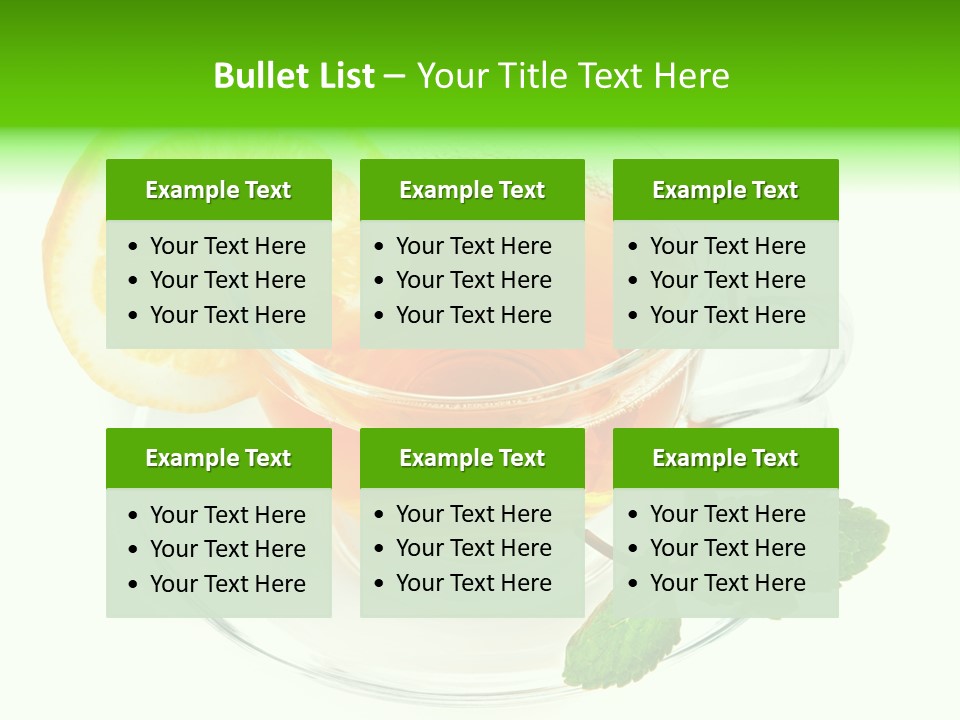 Tea Yellow Healthy Eating PowerPoint Template