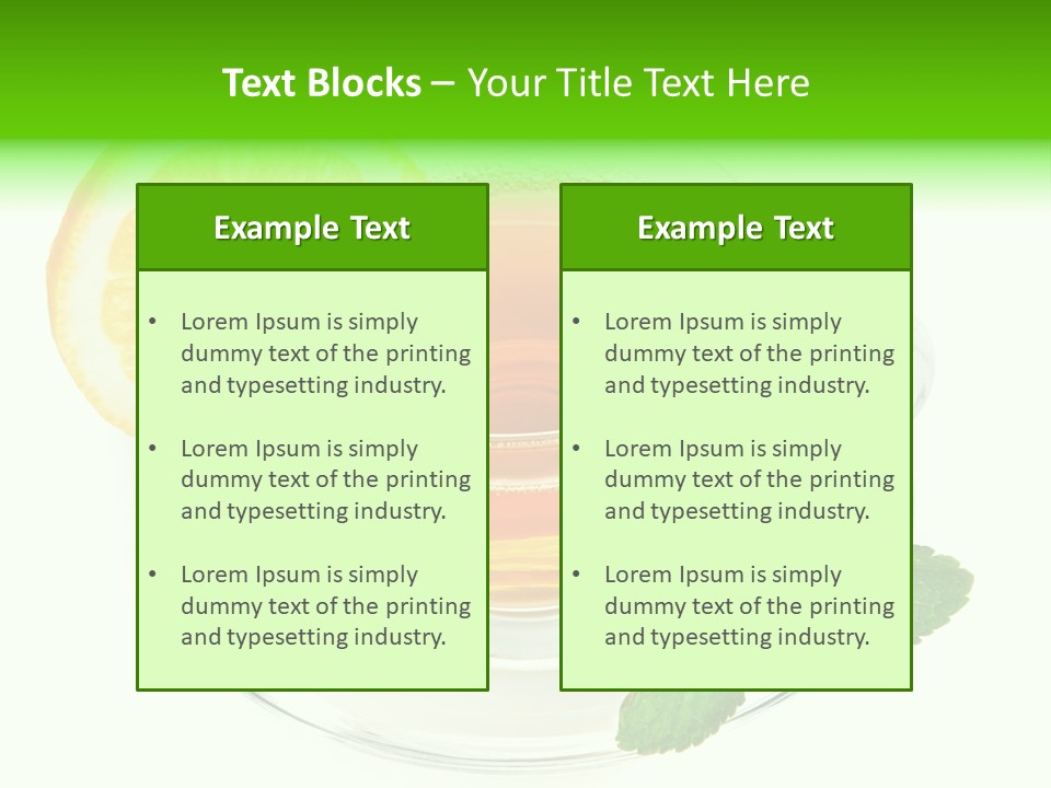 Tea Yellow Healthy Eating PowerPoint Template