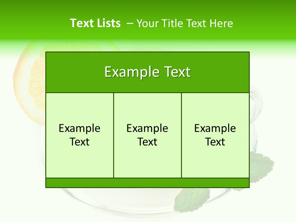 Tea Yellow Healthy Eating PowerPoint Template