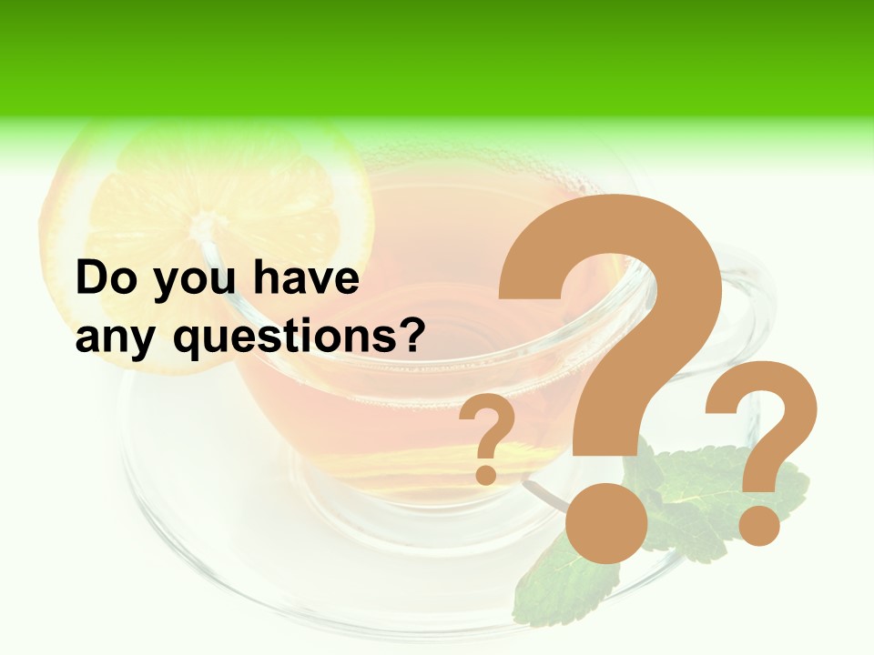 Tea Yellow Healthy Eating PowerPoint Template