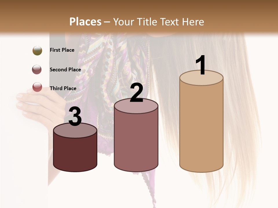 Girl White Holding PowerPoint Template