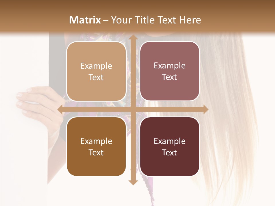 Girl White Holding PowerPoint Template