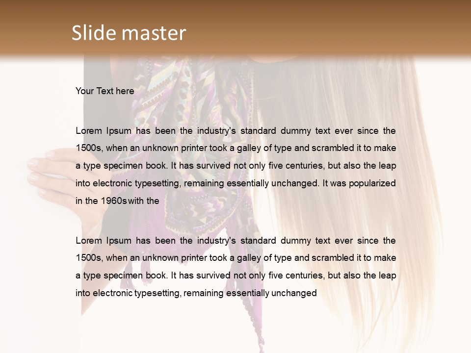 Girl White Holding PowerPoint Template