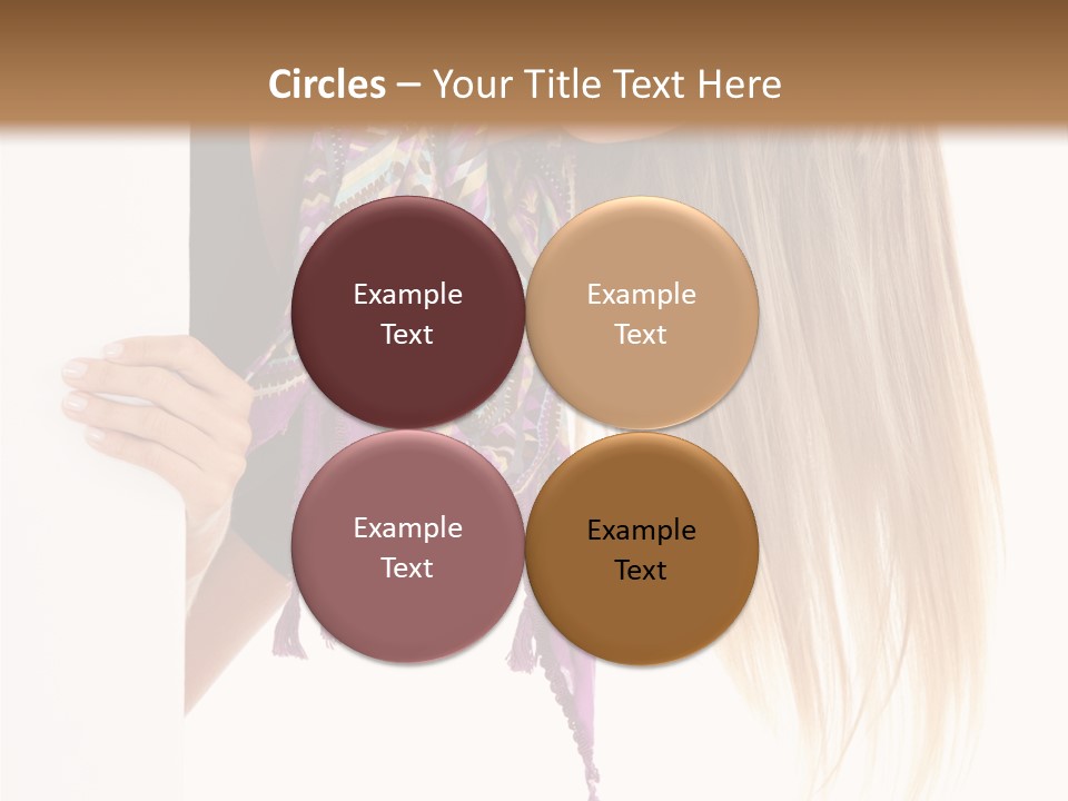 Girl White Holding PowerPoint Template