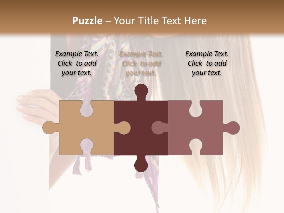 Girl White Holding PowerPoint Template