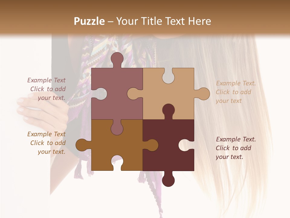 Girl White Holding PowerPoint Template