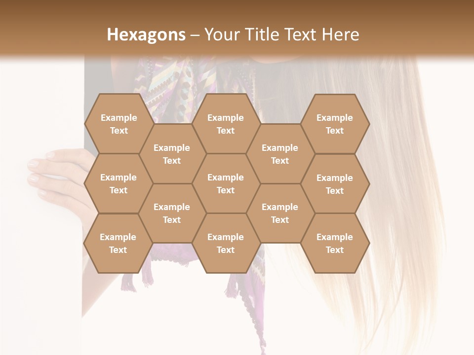 Girl White Holding PowerPoint Template