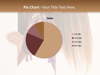 Girl White Holding PowerPoint Template