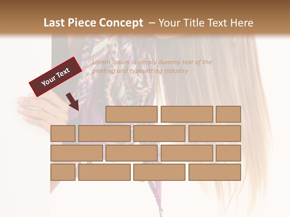 Girl White Holding PowerPoint Template