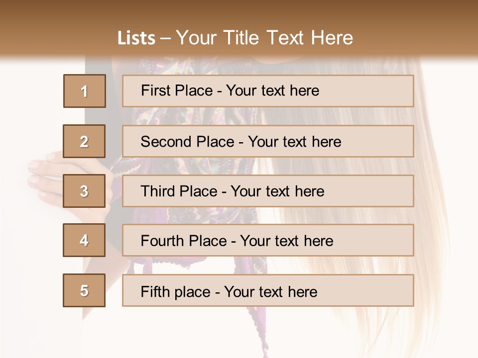 Girl White Holding PowerPoint Template