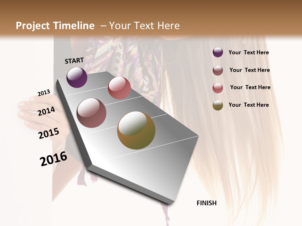 Girl White Holding PowerPoint Template