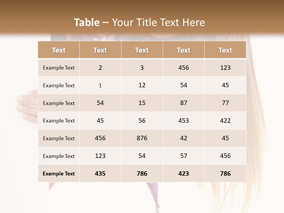 Girl White Holding PowerPoint Template