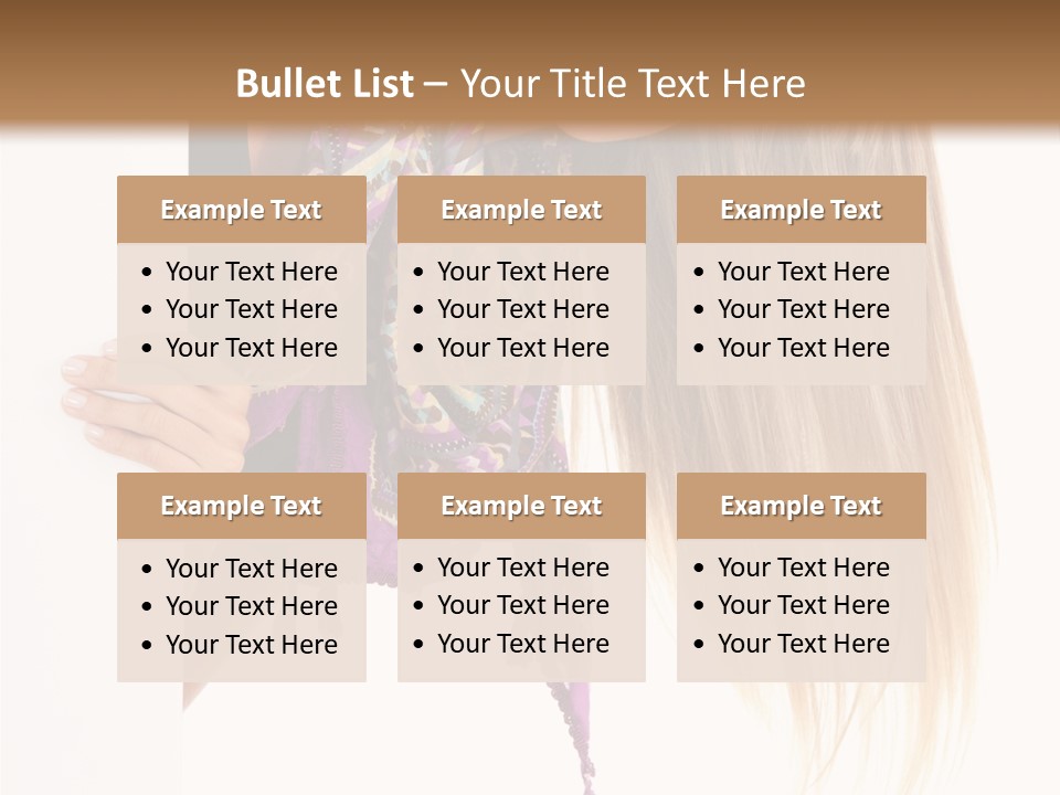 Girl White Holding PowerPoint Template