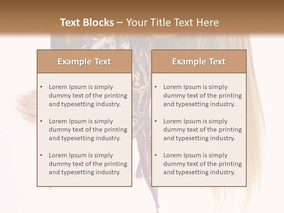 Girl White Holding PowerPoint Template