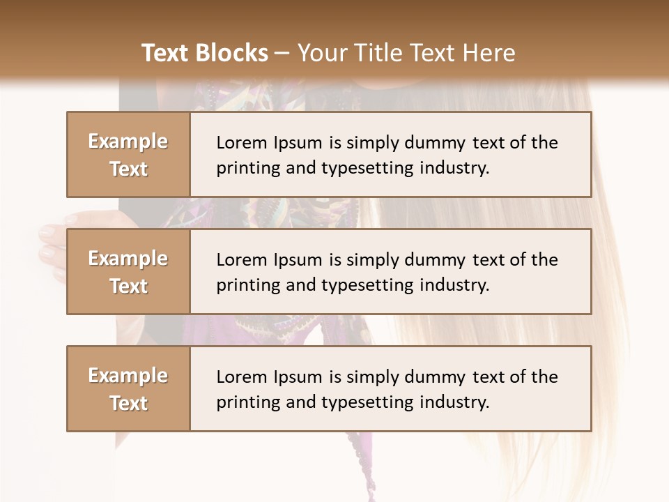 Girl White Holding PowerPoint Template