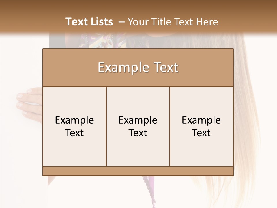 Girl White Holding PowerPoint Template