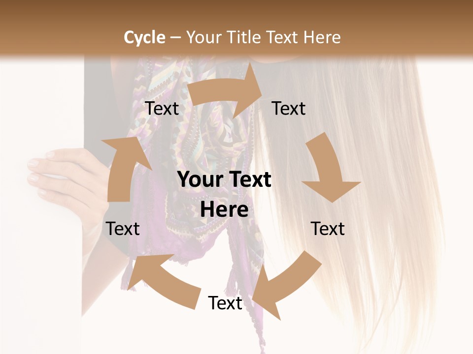 Girl White Holding PowerPoint Template