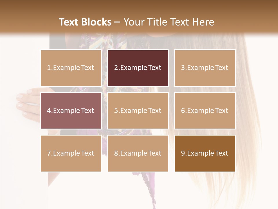 Girl White Holding PowerPoint Template