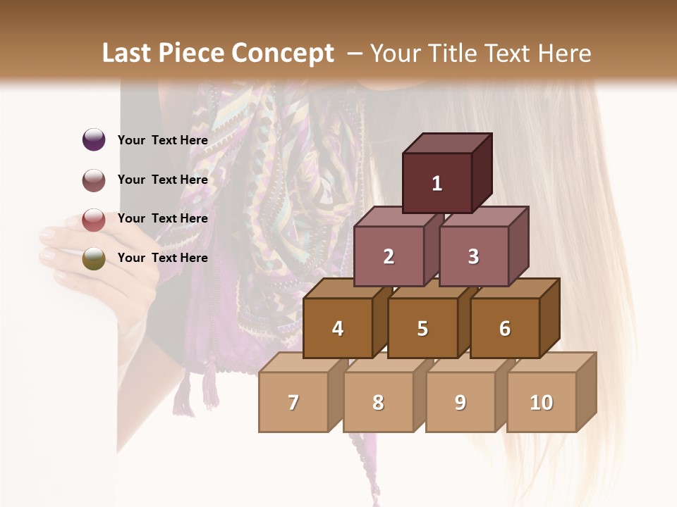 Girl White Holding PowerPoint Template