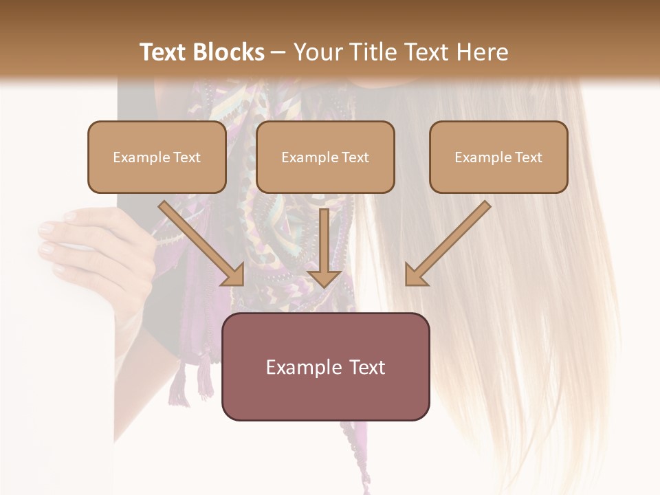 Girl White Holding PowerPoint Template