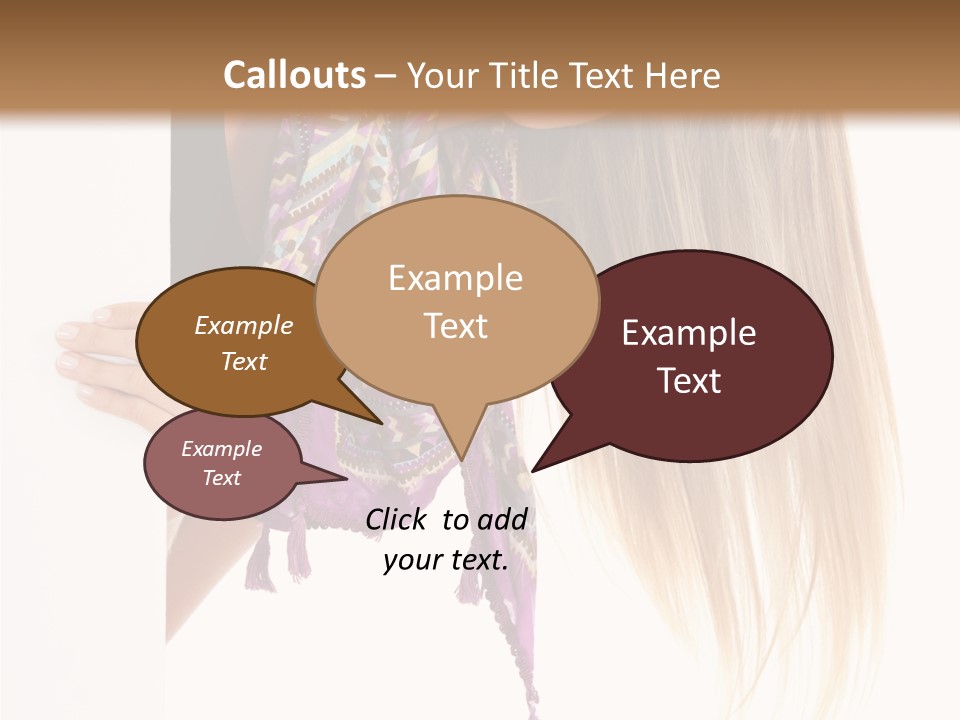 Girl White Holding PowerPoint Template