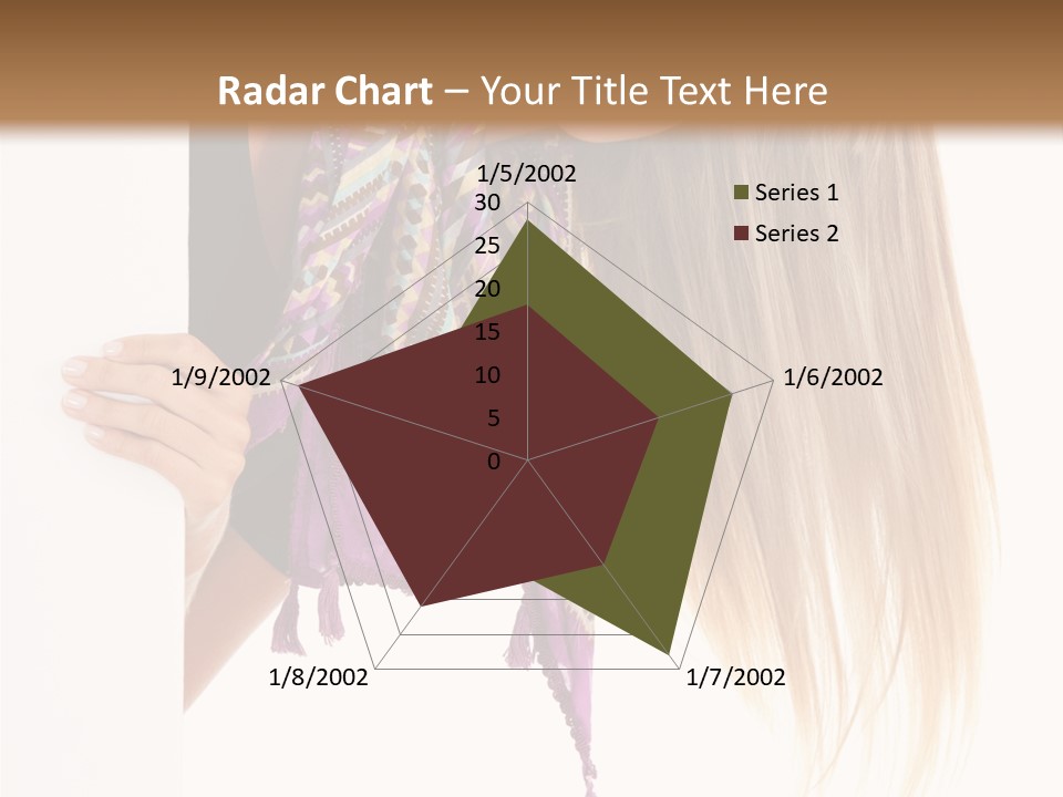 Girl White Holding PowerPoint Template