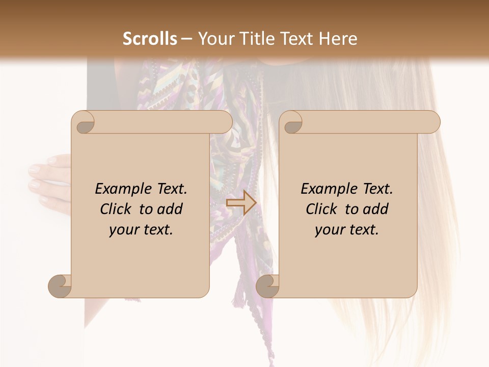 Girl White Holding PowerPoint Template