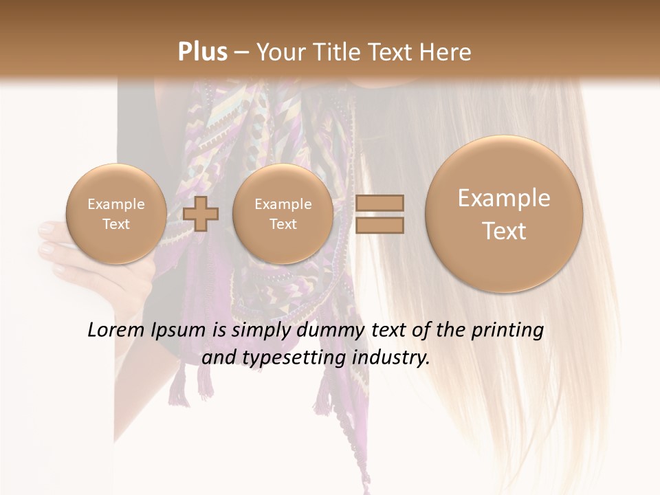 Girl White Holding PowerPoint Template