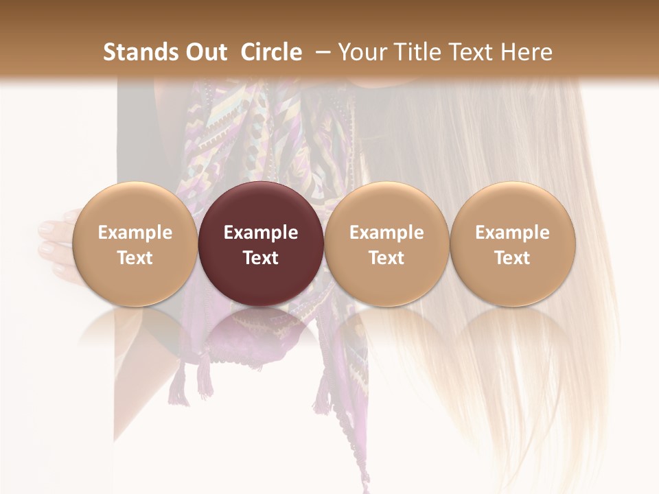 Girl White Holding PowerPoint Template