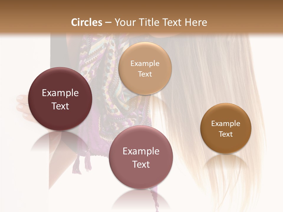 Girl White Holding PowerPoint Template