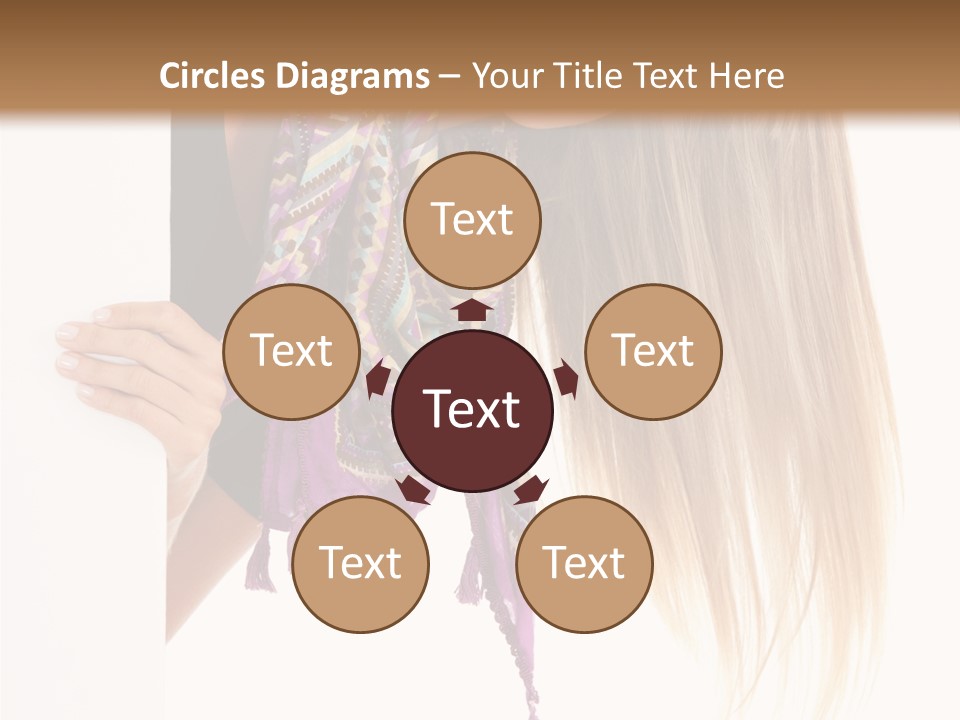 Girl White Holding PowerPoint Template