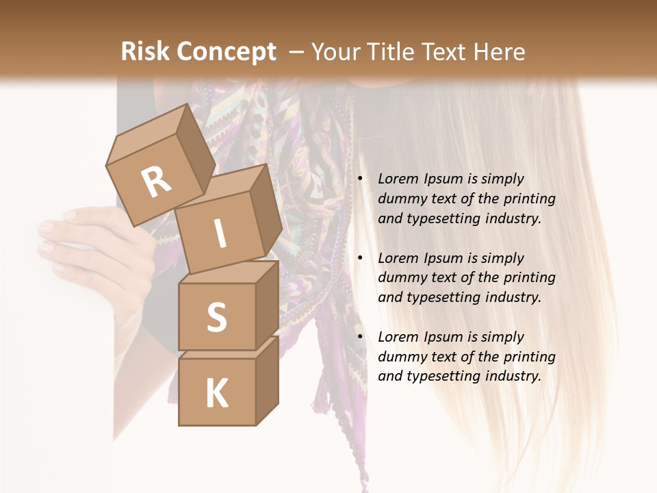 Girl White Holding PowerPoint Template