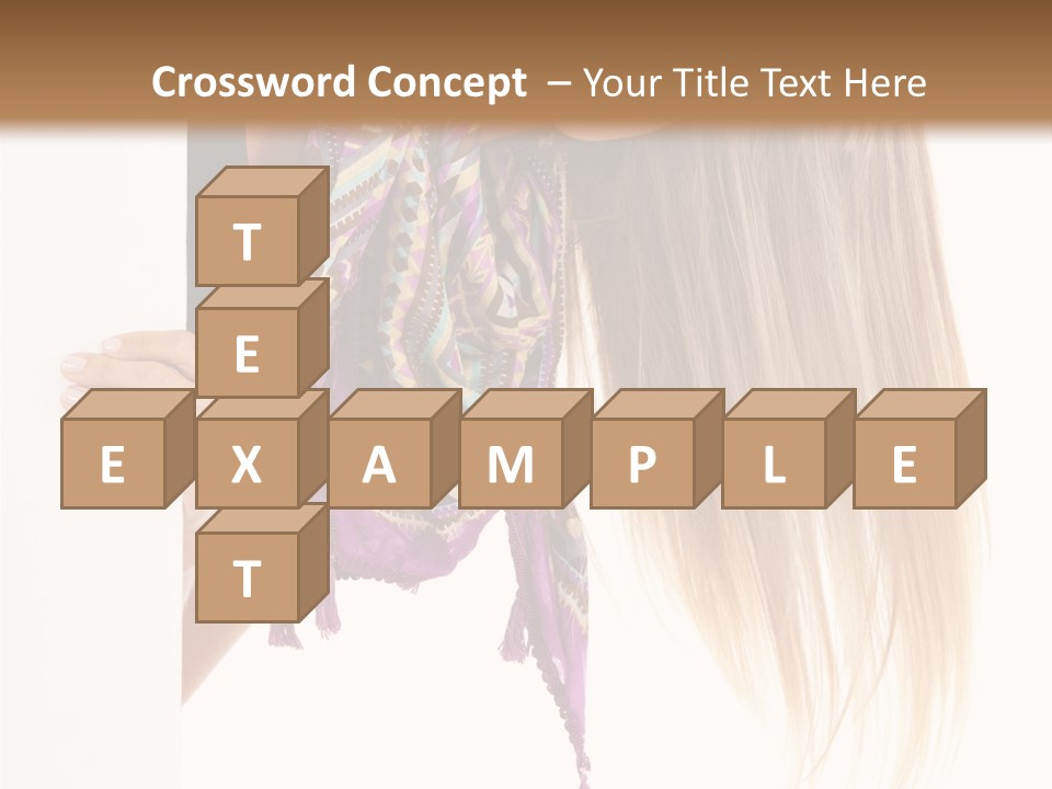 Girl White Holding PowerPoint Template