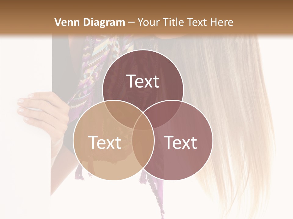 Girl White Holding PowerPoint Template