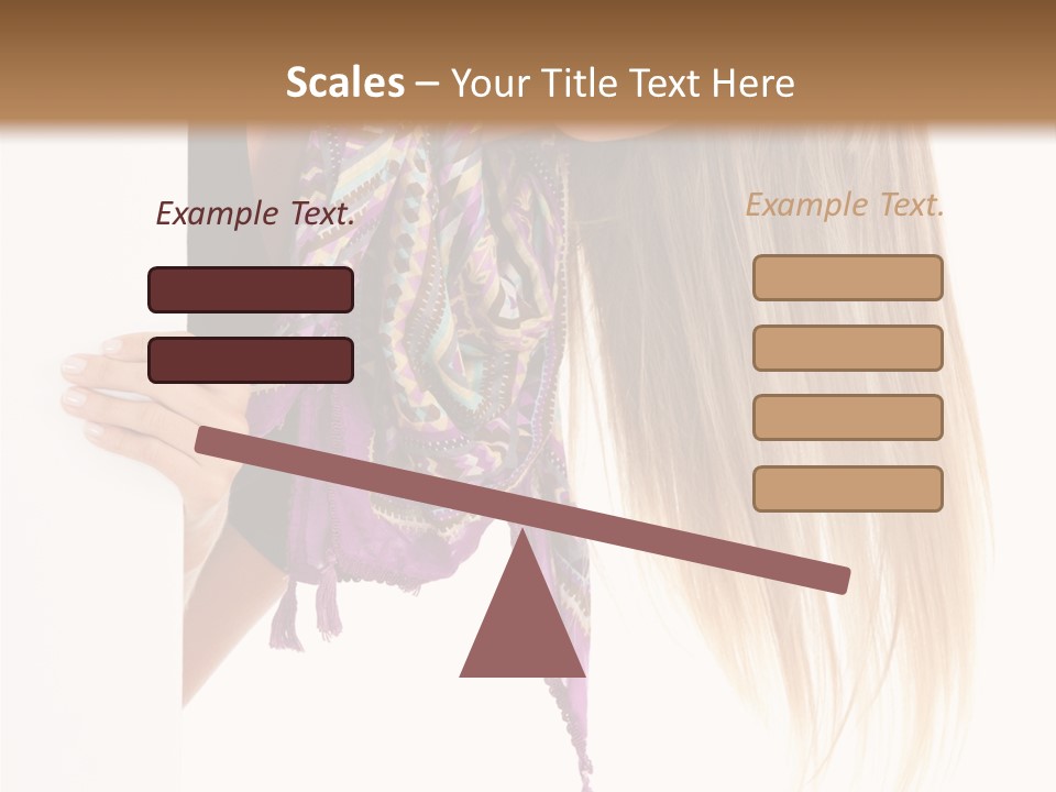 Girl White Holding PowerPoint Template