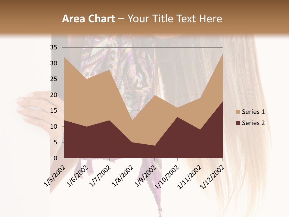 Girl White Holding PowerPoint Template