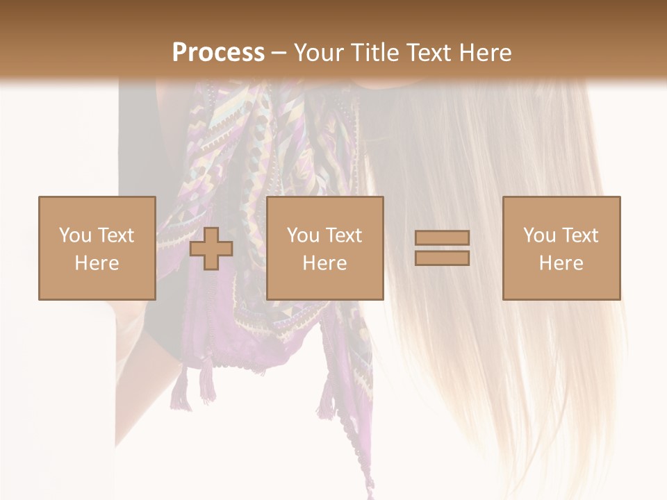 Girl White Holding PowerPoint Template