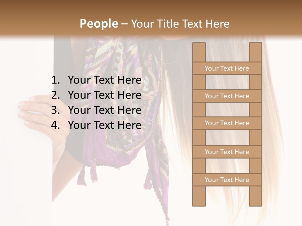 Girl White Holding PowerPoint Template
