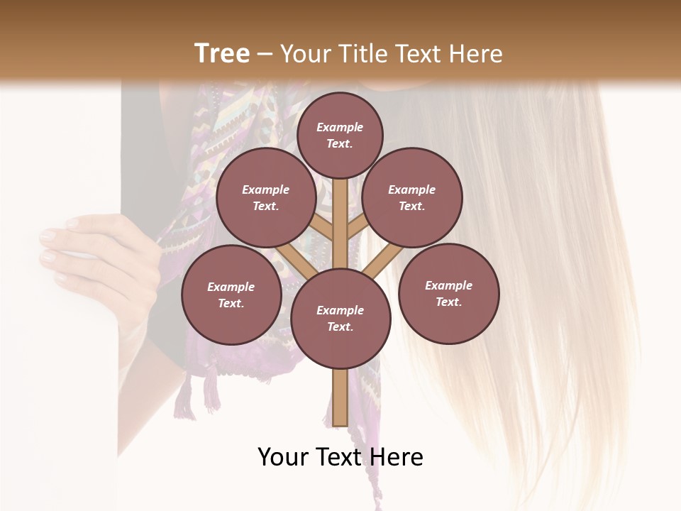 Girl White Holding PowerPoint Template