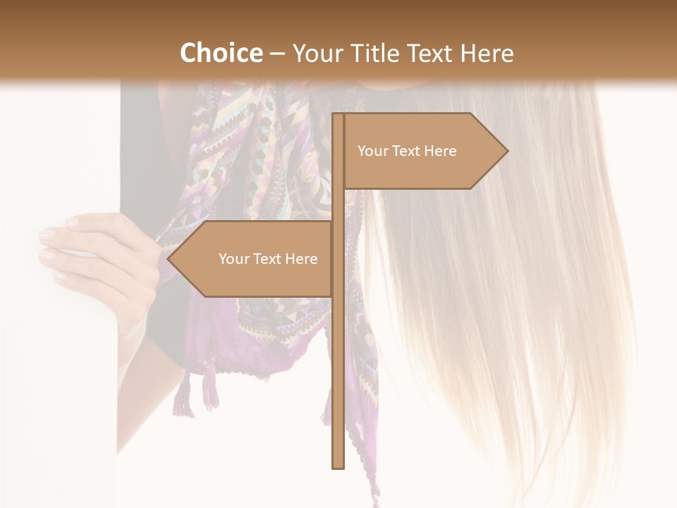 Girl White Holding PowerPoint Template