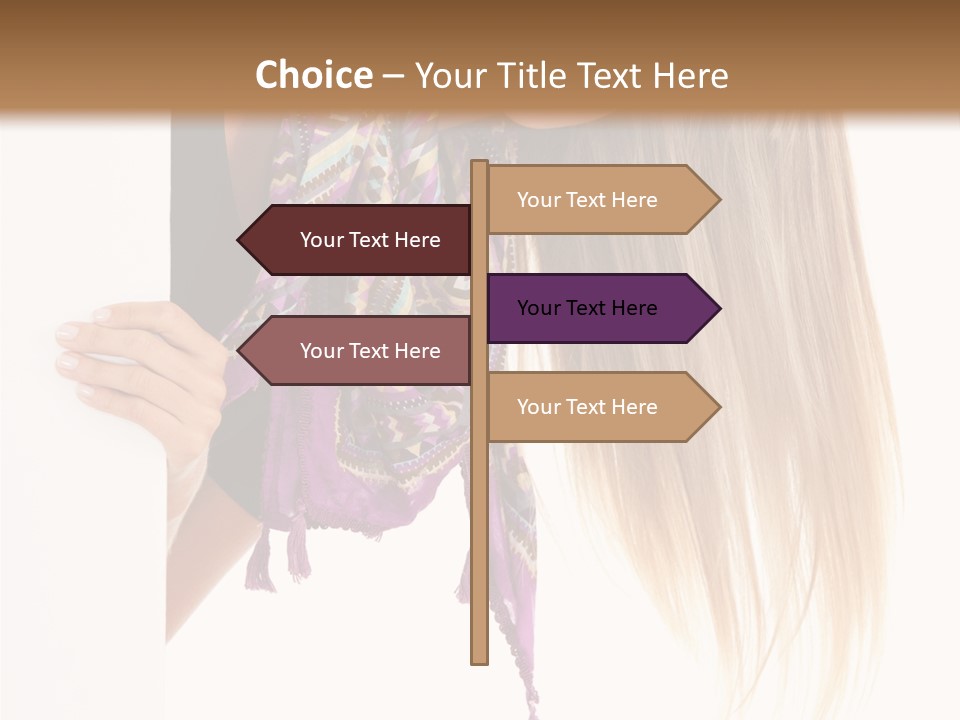 Girl White Holding PowerPoint Template