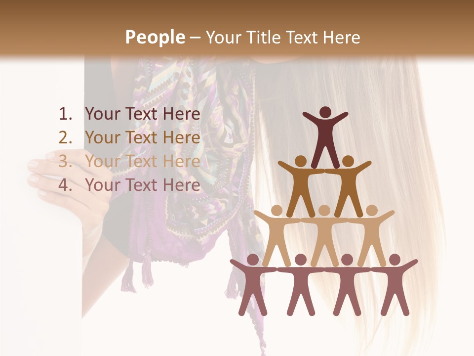 Girl White Holding PowerPoint Template