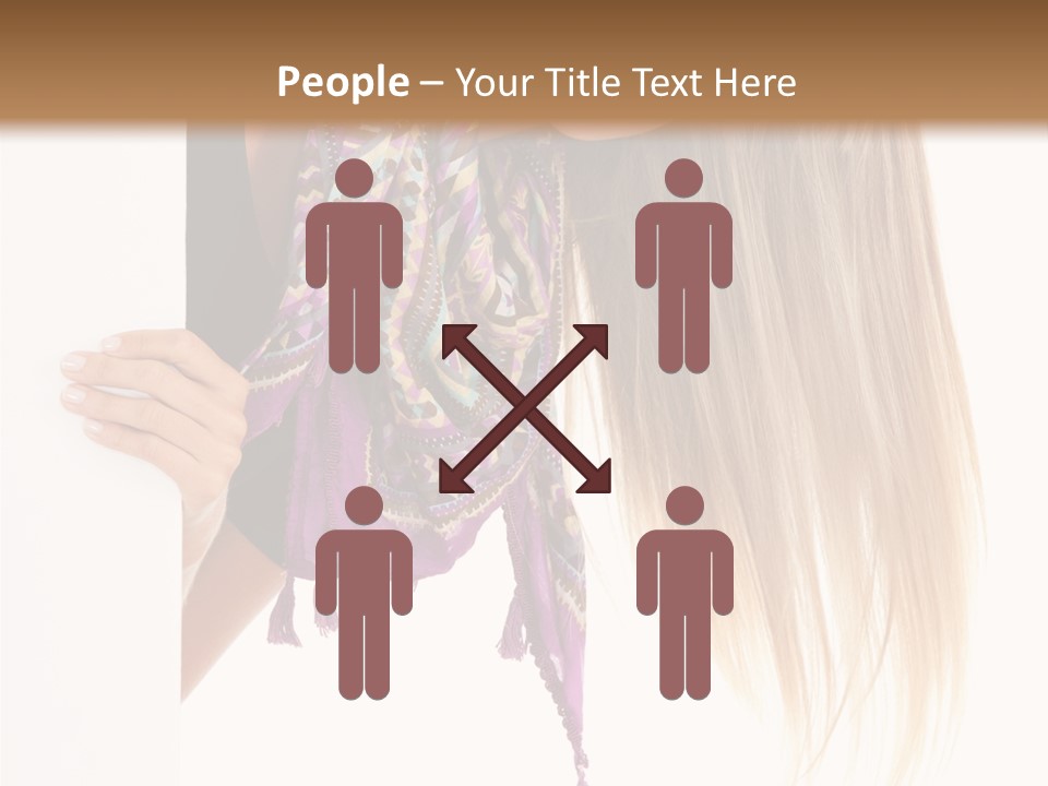 Girl White Holding PowerPoint Template