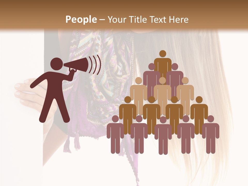 Girl White Holding PowerPoint Template