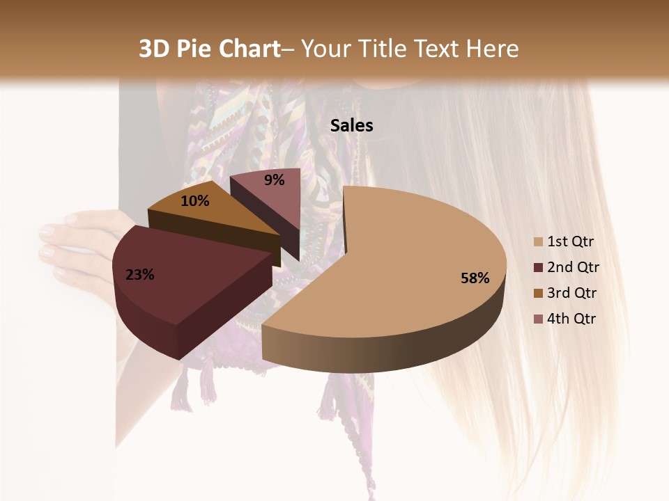 Girl White Holding PowerPoint Template