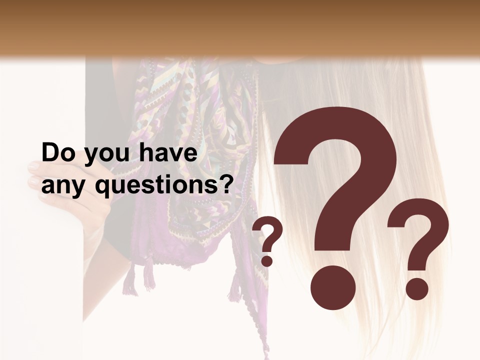 Girl White Holding PowerPoint Template